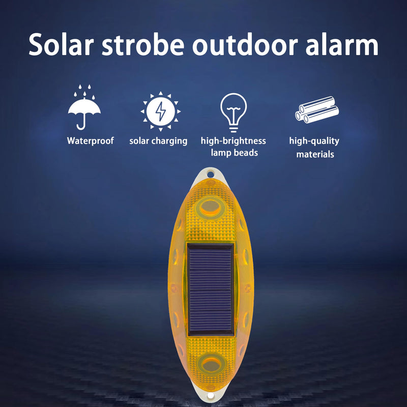 [Australia - AusPower] - Solar Strobe Warning Light,Small Solar Safety Warning Light 360 Degree & Outdoor Waterproof,Traffic Pavement Bright LED Lights for Construction Site,Traffic,Dock,Marine,Stop Sign (Yelloe 1 Pack) Yellow 1 Pack 