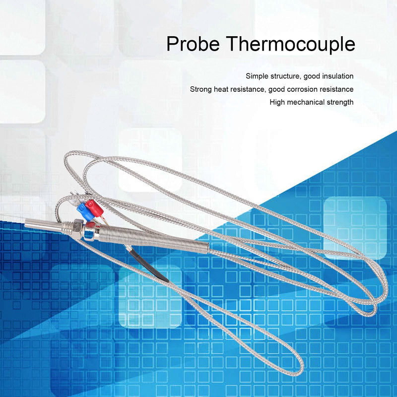 [Australia - AusPower] - Hilitand K Type Thermocouple, WRNT-10 Screw Probe Temperature Sensor K Type Thermocouple M8 Thread 5mmx30mm 