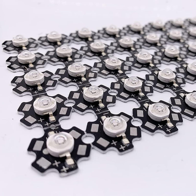 [Australia - AusPower] - 10pcs 3W UV Purple LED Ultraviolet Bulbs Lamp Chips 365nm 375nm 385nm 395nm 405nm 420nm 3W High Power Light (3W 365NM with 20MM PCB) 3w 365nm With 20mm Pcb 