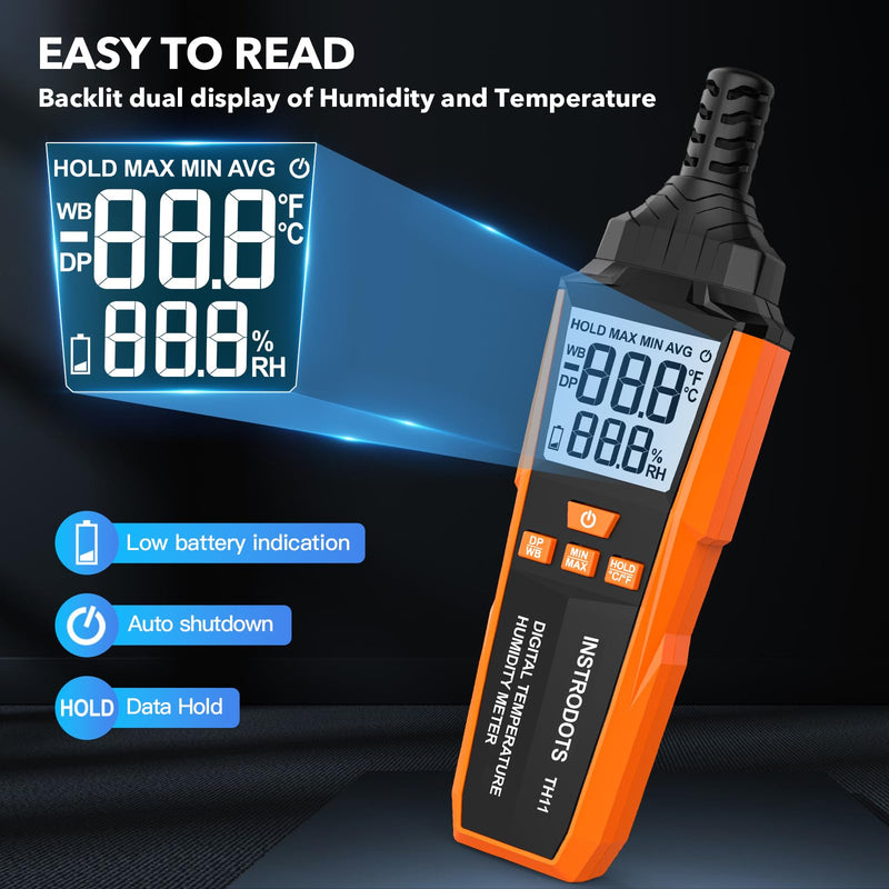 [Australia - AusPower] - Infrared Thermometer Gun & Temperature Humidity Meter 