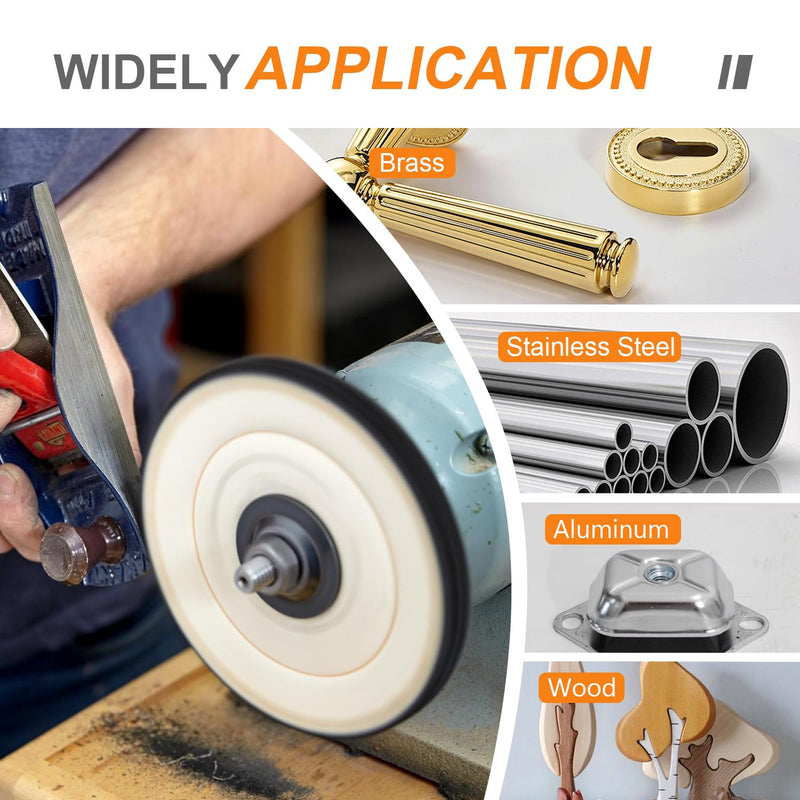 [Australia - AusPower] - SCOTTCHEN Extra Thick Buffing Polishing Wheel 6 inch (70 Ply) for Bench grinder Tool with 1/2" Arbor Hole 2 PCS Fine 2pcs 