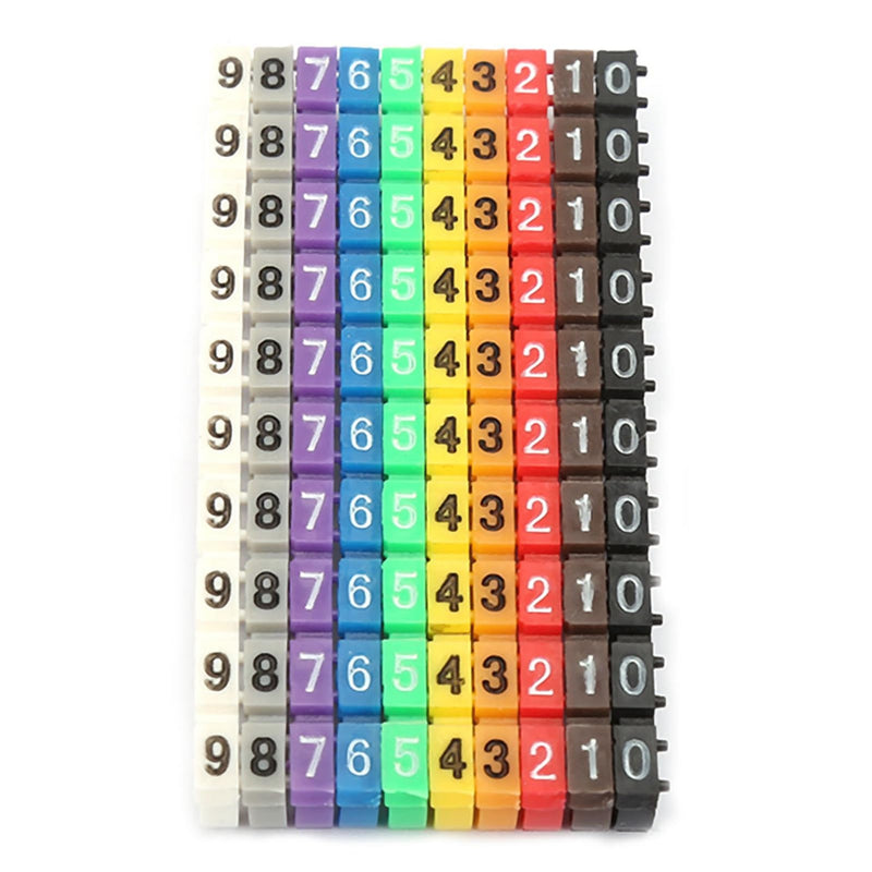 Wire Markers, Wire Labels, Cable Markers, Electrical Number Labels 100PCS KCM 2.5MM 2.5 Square 100PCS KCM-2.5MM 2.5 square