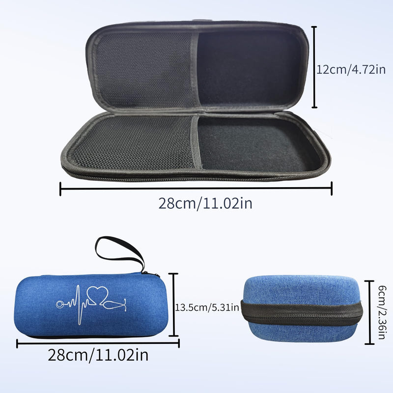 [Australia - AusPower] - Stethoscope Storage Case for 3M Littmann Classic Diagnostic Stethoscope. Compatible with Littmann Cardiology Stethoscopes, The Perfect Accessory for Medical Students and Nurses(Blue) Blue 