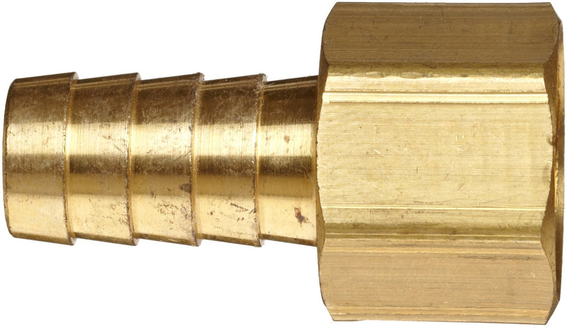 [Australia - AusPower] - Anderson Metals - 57002-0808 Brass Hose Fitting, Connector, 1/2" Barb x 1/2" Female Pipe 1/2" Barb x 1/2" NPT Female 