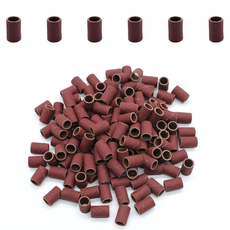 [Australia - AusPower] - 120 PCS 1/4 Inch Sanding Sleeves 120 Grit Sanding Drum and Sleeves Set Oxide Sandpaper Sanding Drum Sanding Bands 