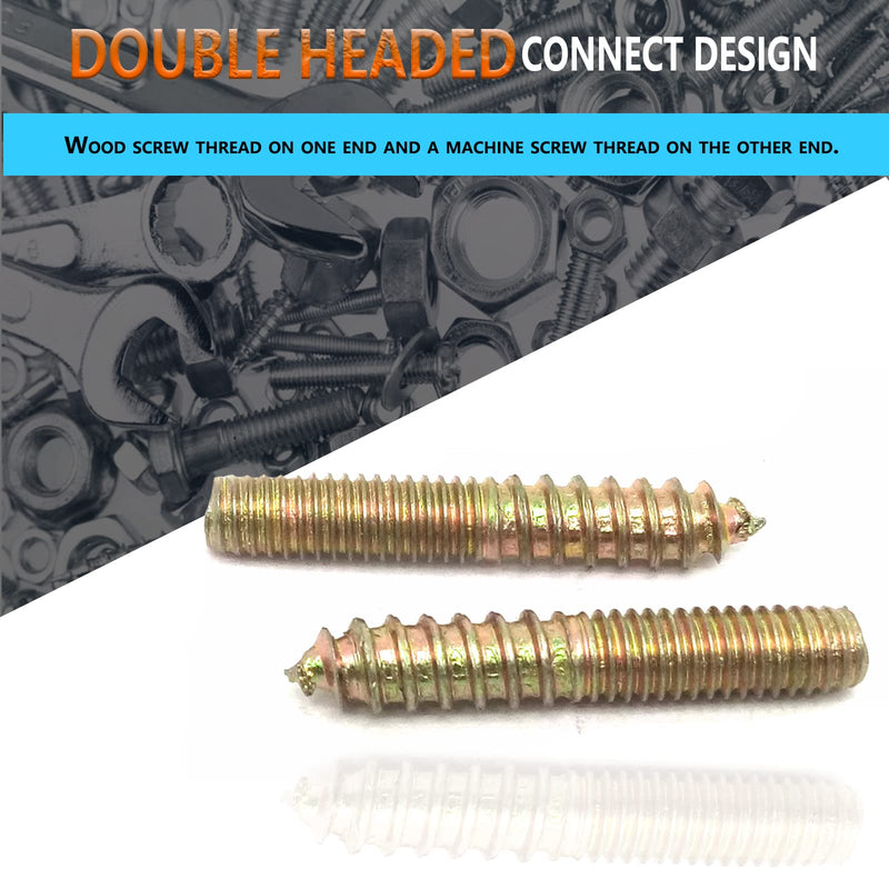 [Australia - AusPower] - 20Pcs Hanger Bolts Double Headed Bolts Kit,with (M4x0.7mm) Hanger Bolt Driver, Hanger Bolts for Wood Furniture(M4x30mm) M4x30mm 