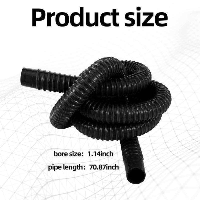 Frienda 8 Pcs Bilge Pump 1-1/8 Hose Installation Kit for Boat Outlets Marine Plumbing Kit, Including 2 Roll 6 ft Flexible PVC Hose 4 Clamps and 2 Thru Hull Fitting for Pool Liquid Transfer