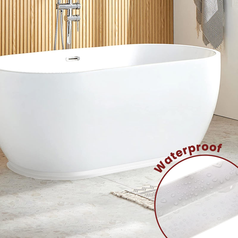 [Australia - AusPower] - SNAILGARDEN 2 Rolls Bath Sealant Strip, Acrylic Adhesive Caulk Strip with 2Pcs Caulking Tools, White Seal Strip Waterproof Sealant Tape for Bathroom,Kitchen,Toilet,Wall Corner 