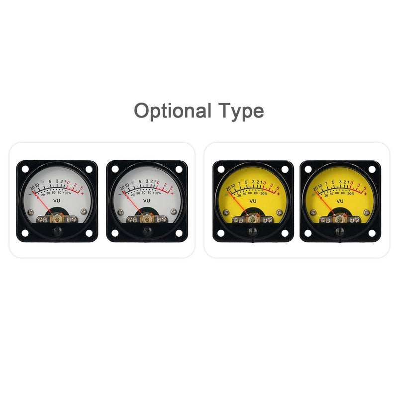 [Australia - AusPower] - Pongnas 2PCS VU Meters, Multimeter Tester Multimeters with Adjustable Resistor CQ-45-Y for DIY, Recording Studio, Mixer, Home Audio 