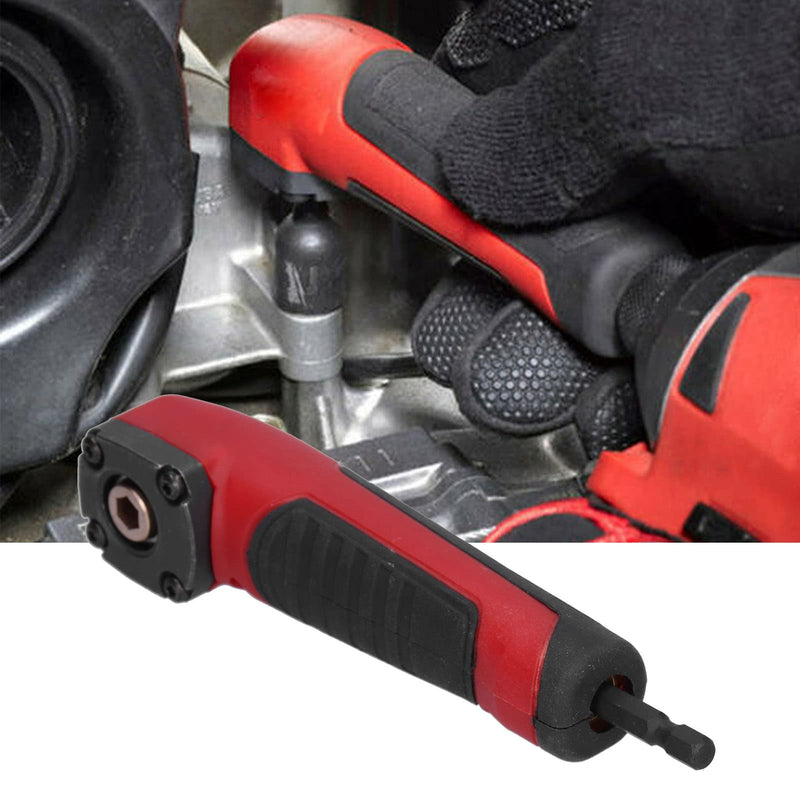 [Australia - AusPower] - Shockwave Right Angle Adapter, Multifunctional Red 90 Degree Impact Driver Drill Adapter Right Angle Drill Attachment Adapter 