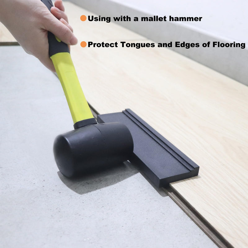 [Australia - AusPower] - Tapping Block Wood Flooring Tool, Universal Tapping Block with 3 Different Edges, Essential Tool for Vinyl Plank & Laminate Flooring Installation 