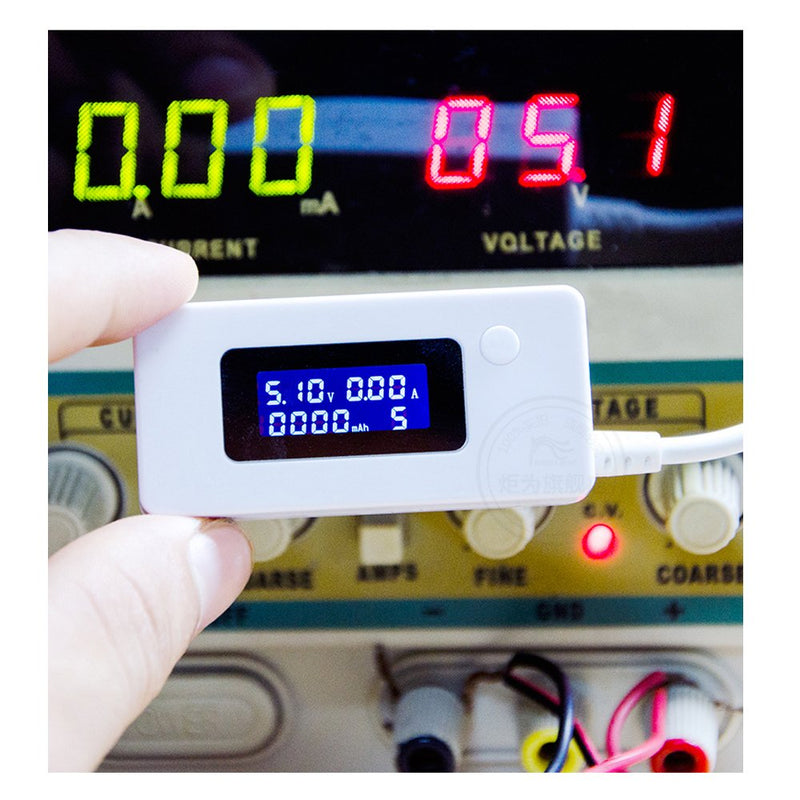 [Australia - AusPower] - Vanki USB Voltage/Amps Power Meter Tester Multimeter, Test speed of chargers, cables, capacity of power banks Black 1pcs 