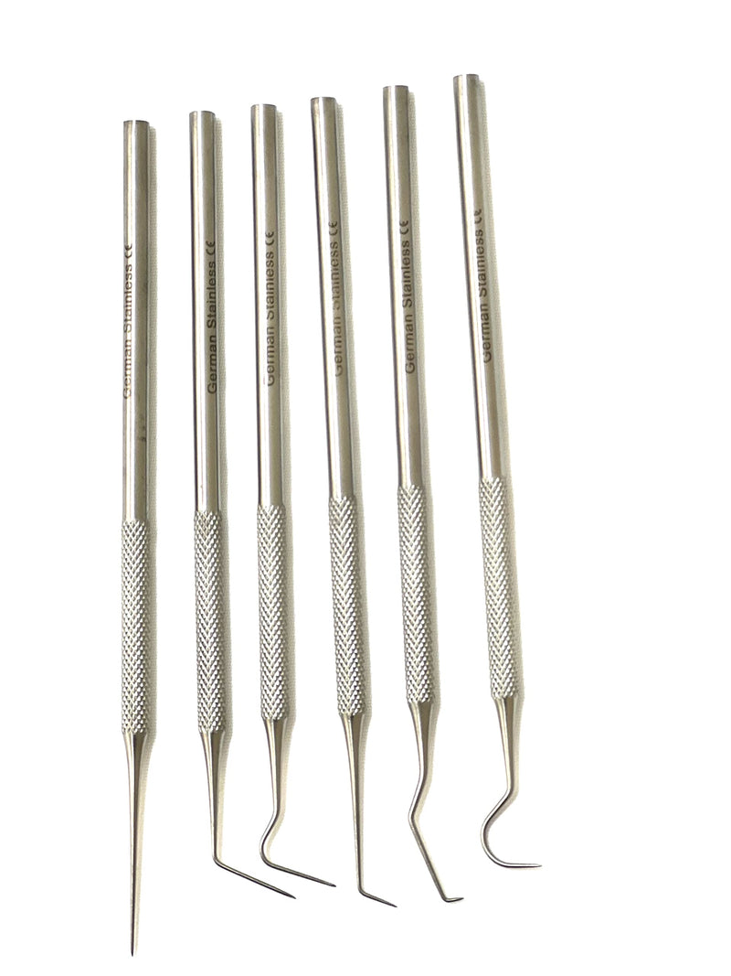 [Australia - AusPower] - Premium German -Set of 6 Stainless Steel Precision Micro Probe Set Combo, 5.5 inch Overall Length 
