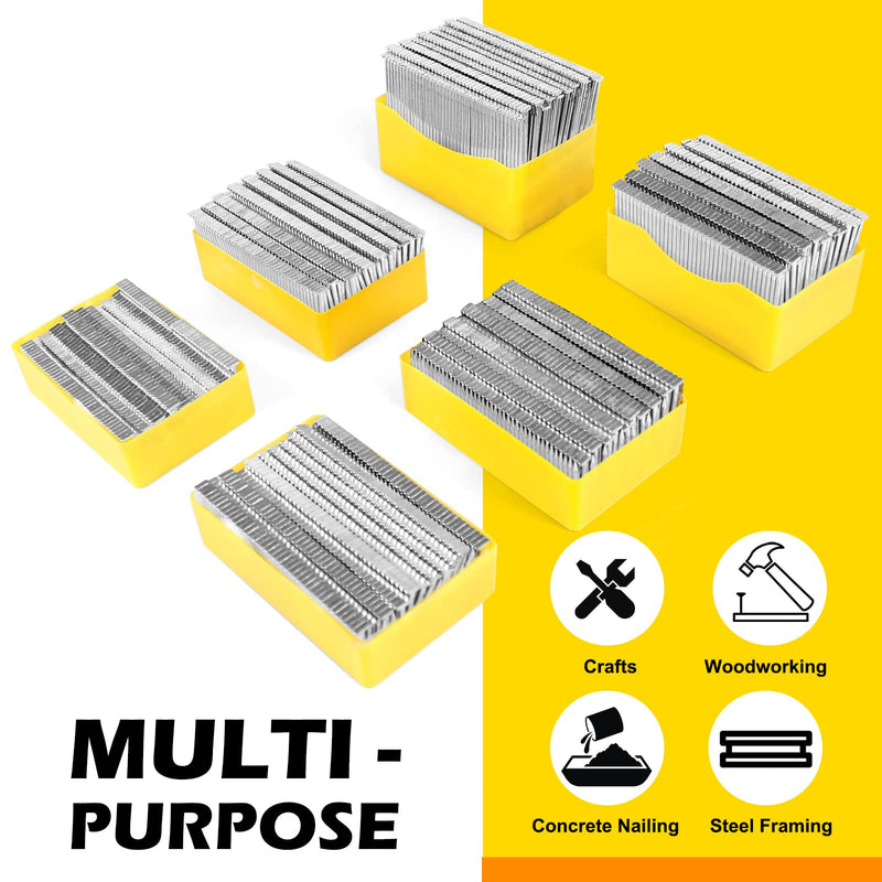 [Australia - AusPower] - KIMSING 14 Gauge 3/4'' Length Concrete Nails Concrete T-Nails for Concrete Nailers Smooth Shank 800 PCS/BOX 3/4" (18 mm) 