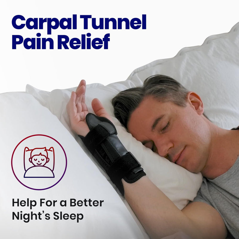 [Australia - AusPower] - Carpal Tunnel Wrist Brace Night Support | Arm Brace Wrist Guard | Wrist Splint & Hand Brace | Carpal Tunnel Syndrome & Wrist Tendonitis Pain Relief Forearm Compression | Men Women (Right Wrist Brace) Fits Most Right 