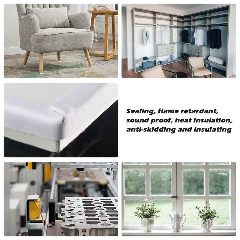 [Australia - AusPower] - White Door Window Weather Stripping Self Adhesive Foam Tape 1/2 in × 1/4 in × 26 Ft, High Density Foam Sealing Strip Window Insulation Weatherproof Gasket Tape for Doors and Windows 1/2 In x 1/4 In x 26Ft White 