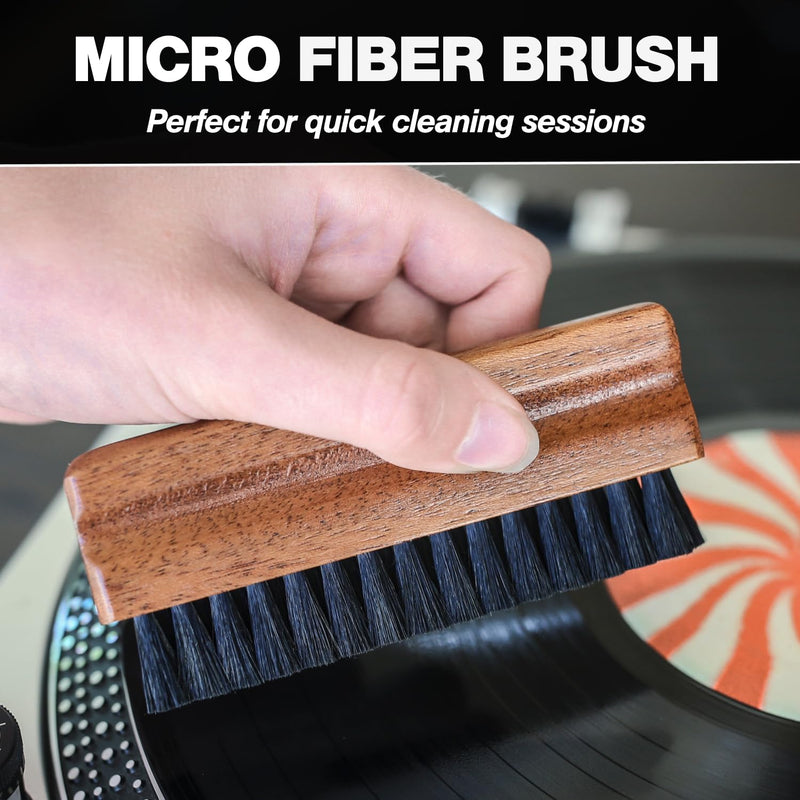 [Australia - AusPower] - Ultimate Vinyl Record Cleaning Kit | Includes: Record Cleaner, Velvet Brush, Microfiber Brush, Stylus Brush & Storage Pouch - Restore & Revive Your LPs 