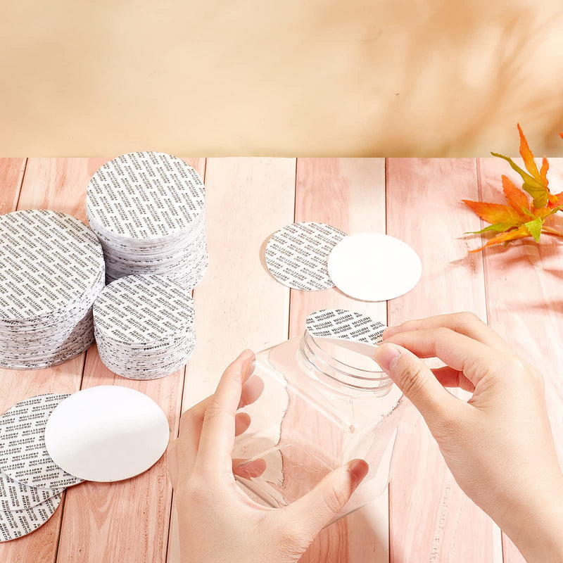 [Australia - AusPower] - NBEADS 150 Pcs 3 Sizes Pressure Sensitive Seals, 58mm/70mm/89mm Waterproof Foam Lid Liners Round Safety Tamper Resistant Jar Seals Bottle Seals for Cosmetic Plastic Glass Jar Lid Canning Vials 