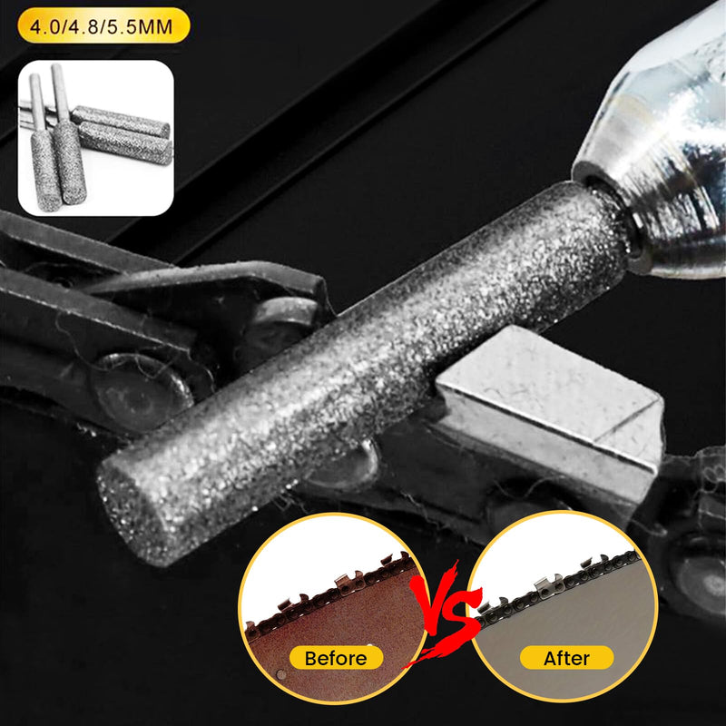 [Australia - AusPower] - Stone Carving Set Diamond Burr Bits Compatible with Dremel, 9PCS Polishing Kits Rotary Tools Small Long Cone Accessories with 1/8 Shank for Carving, Engraving, Grinding,Rocks, Jewelry, Glass?Silver) Silver 