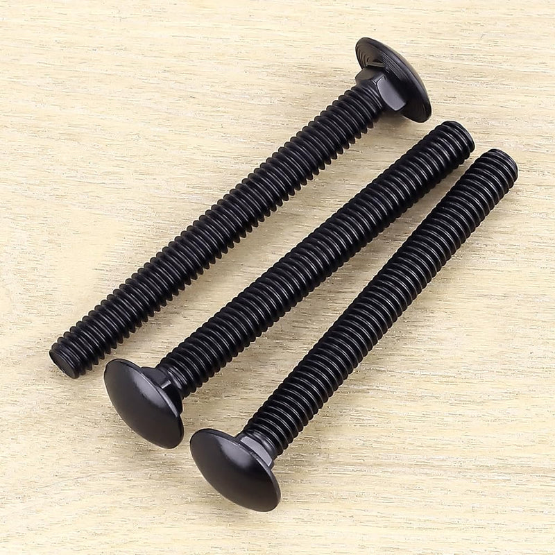 [Australia - AusPower] - 1/2-13 x 3 Black Steel Carriage Bolts, 304 Stainless Steel 18-8, Round Domed Head Square Neck Carriage Bolts Screws, Coarse Thread UNC, 6 PCS 1/2-13 x 3" 