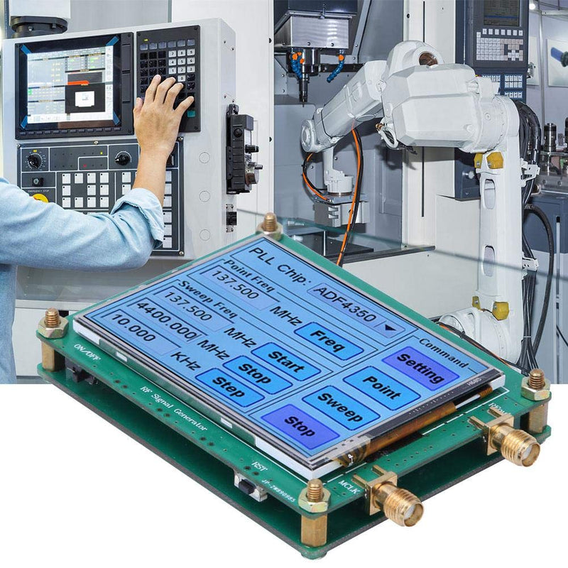 Signal Generator High Precision Full Touchscreen RF Sweep Point Frequency Module Radio PC Counter Control with Data Cable SMA Female ADF4350/ADF4351(ADF4350)