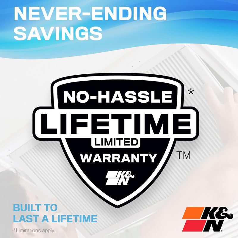 K&N 12x24x1 Air Filter, Merv 11, Washable Air Filter, the Last Furnace Filter You Will Ever Buy, Breathe Safely at Home or in the Office (Actual Dimensions .8 x 23.6 x 11.6 inches) 11.6" x 23.6" x 0.8"
