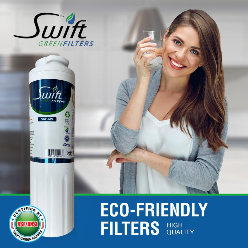 Swift Green Filters SGF-M9 Replacement water filter for UKF8001,EDR4RXD1,FILTER 4,EFF-6007A,46-9005,46-9006,CLCH101, 1, White, 1 Pack 1 Count (Pack of 1)