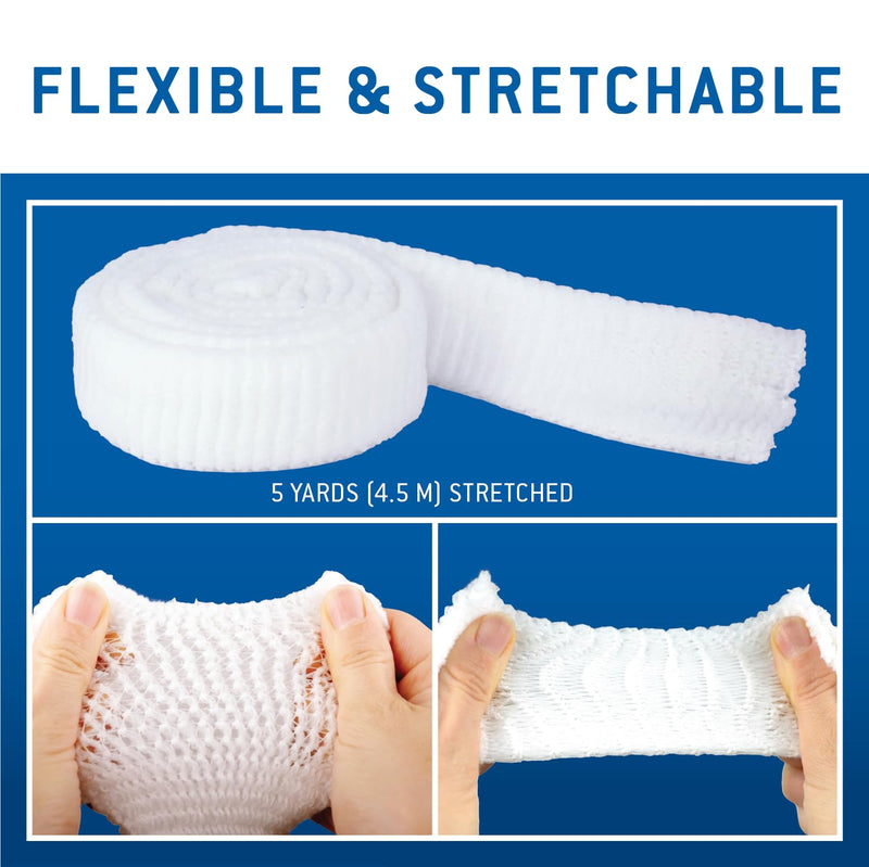 [Australia - AusPower] - Care Science Elastic Stretch Net, 1 Roll, 5 Yards | Premium First Aid Wound Care, Secures Wound Dressings Firmly & Comfortably in Place 