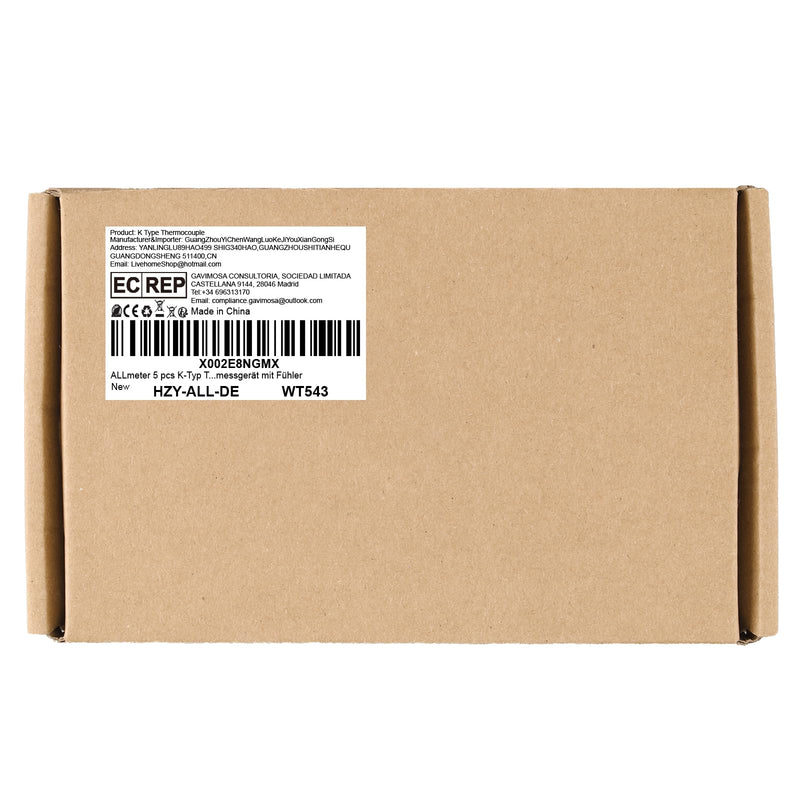 [Australia - AusPower] - 5-Pack K Type Thermocouple, 3M Fiberglass Temp Sensor, 0-500°C (32-932°F), Fast Response Bead Probe for HVAC, Oven, 3D Printer 