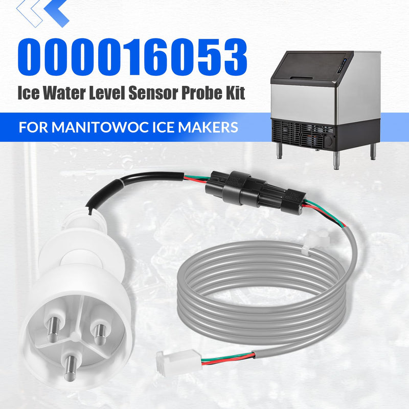 [Australia - AusPower] - 000016053 Ice Water Level Sensor Probe Kit with Harness for Manitowoc Ice Maker, Replace for 000007052, 000007724, 000007099, for Model I0322, I1000, I2170C, IB0682DC, ID0302A, IR0500A, IY0304A 