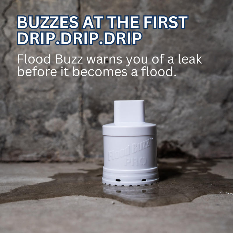 Flood Buzz Pro Water Leak Alarm 2-Pack | Ready to Use, No Setup Required 2 Units