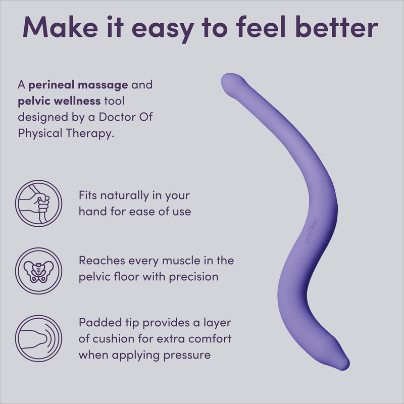 [Australia - AusPower] - NewFlora Pelvic Wand Perineal Massage Wand for Women & Men, S Shaped Massager Tool 