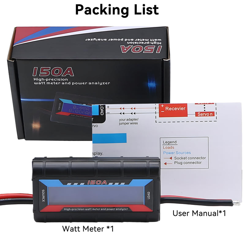 [Australia - AusPower] - 60V 150A Watt Meter Power - High Precision Power Monitor Power Consumption Meter Battery Analyzer Tester with Digital LCD Screen for RC Solar Wind Power Ebike(9000W) (60V150A) 60V150A 