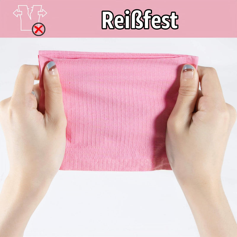 MAQIHAN Tattoo Pads Dental Bibs - Pack of 75 Disposable Waterproof Tattoo Underlay Pink Dental Bibs Manicure Supplies Tattoo Supplies Covers Tattoo Table Clean Mat Pad
