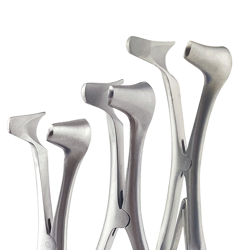 [Australia - AusPower] - Vienna Nasal Speculum ENT Instruments, Premium Quality Stainless Steel for Adult, Child, Infant - Small, Medium, Large - 3 Pcs All Sizes - 3 Pcs 