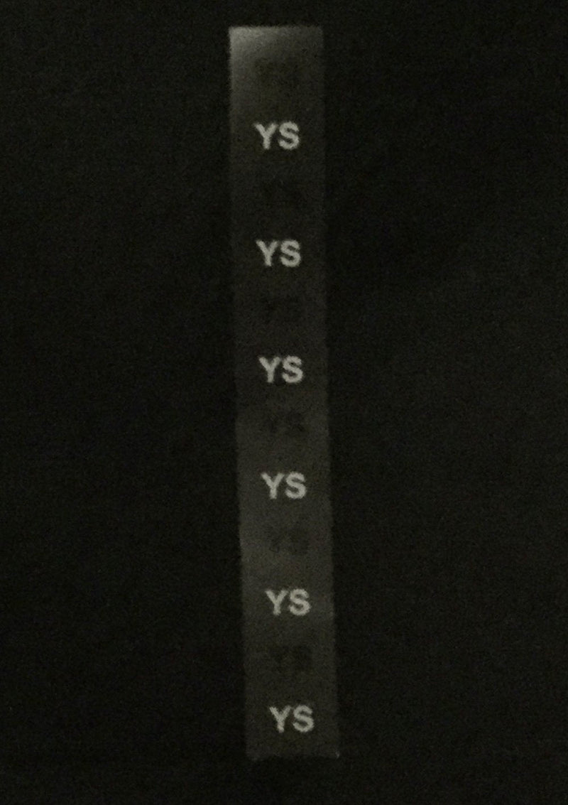 Clear YS Clothing Size Strip Stickers Modern Style, 3/4 x 6 Inch Adhesive Apparel Rack Labels, 200 Size Strip Stickers on a Roll for Retail Displays – Made in the USA