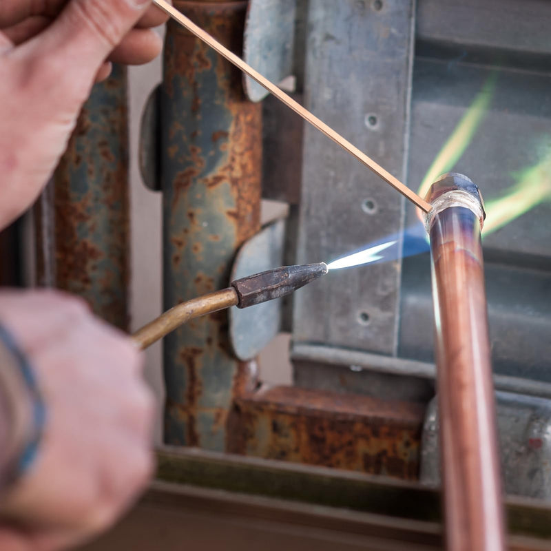Therwen 40 Sticks Silver Brazing Rods Aws Bcup-5, 15% Silver 0.050" x 1/8" x 19.5" Solder Phos Copper Brazing Alloys Flat Welding Rods Industry for Air Conditioning Refrigerator HVAC Unit