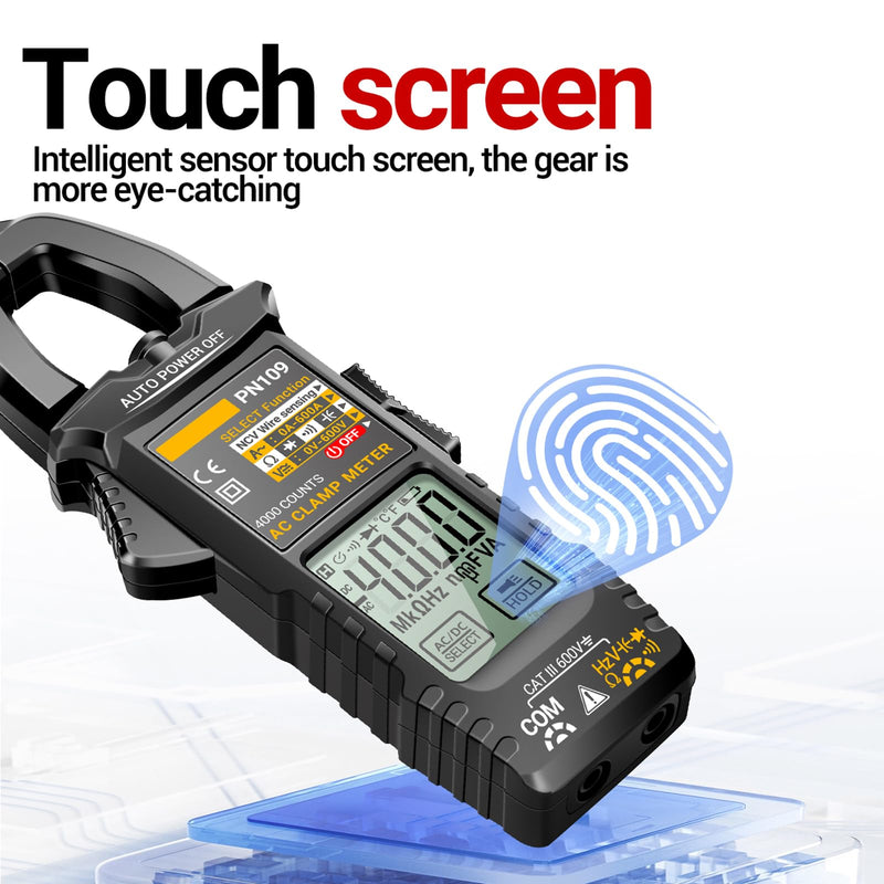 [Australia - AusPower] - PN109 Ohmmeter Voltmeter Tester with Backlit 4000 Count Multimeter Battery Operated(NOT Include) Red 