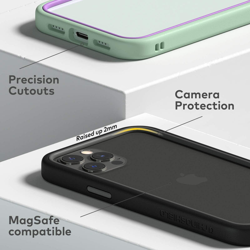 [Australia - AusPower] - RhinoShield Bumper Case Compatible with [iPhone 12/12 Pro] | CrashGuard NX - Shock Absorbent Slim Design Protective Cover 3.5M / 11ft Drop Protection - Graphite iPhone 12/12 Pro - Graphite 