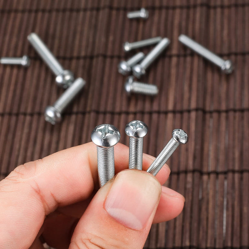 [Australia - AusPower] - 720 Pcs Nuts and Bolts Assortment Kit, M3 M4 M5 Carbon Steel Screws Bolts and Nuts and Washers Assortment Set, Assorted Cross Pan Head Machine Screws Nuts and Bolts, with Storage Case 