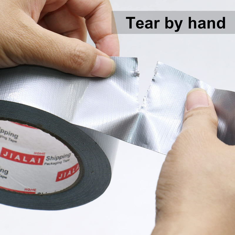 JIALAI HOME Duct Tape Heavy Duty Silver - 12 Roll Multi Pack - 30 Yards x 2 Inch - Strong, Flexible, Waterproof and Tear by Hand - for Home Use, Do-It-Yourself Projects and Repairs