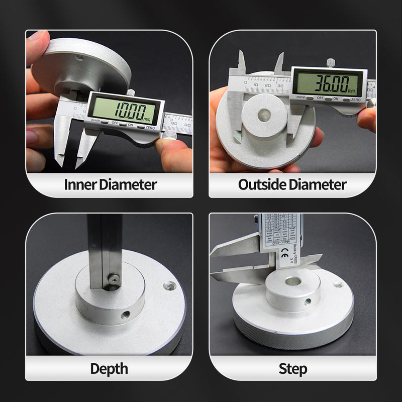 [Australia - AusPower] - Digital Caliper, Vernier Calipers Measuring Tool, Stainless Steel Electronic Digital Calipers with Large LCD Screen, 6 inch/ 150mm, Auto - Off, Inch/mm Conversion 