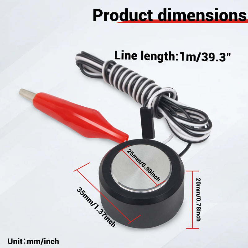 [Australia - AusPower] - CNCTOPBAOS CNC Router Z-Axis Tool Setting Touch Probe with 2 Pin Connector, Auto-Check Tool Setter Plate Zero Sensor Block for 3018-PRO/MAX/Plus, 3020 Plus,4030, 4540 etc Engraving Milling Machine 