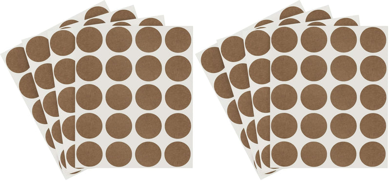 ChromaLabel Kraft Dot Labels on Sheets, 1080 Stickers per Pack, 1 Inch, Blank (Pack of 2) 1" Diameter (Pack of 2) Plain Kraft