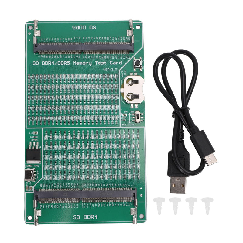 Topiky DDR4 DDR5 Memory Tester, Memory Diagnostic Analyzer, 2 in 1 Memory Diagnostic Analyzer RAM Tester with LED Light for Laptop Desktop Server Computer