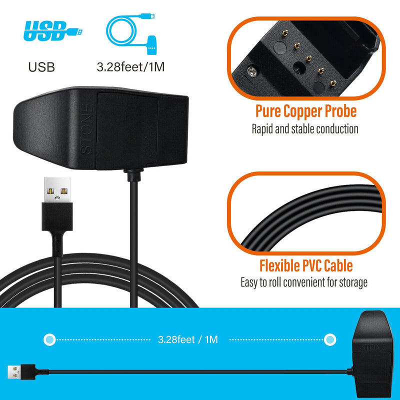 [Australia - AusPower] - Stone for Garmin TT15 T5 Charger Replacement Dog Barking Charging Clip Bark Collar Cable Cord… 