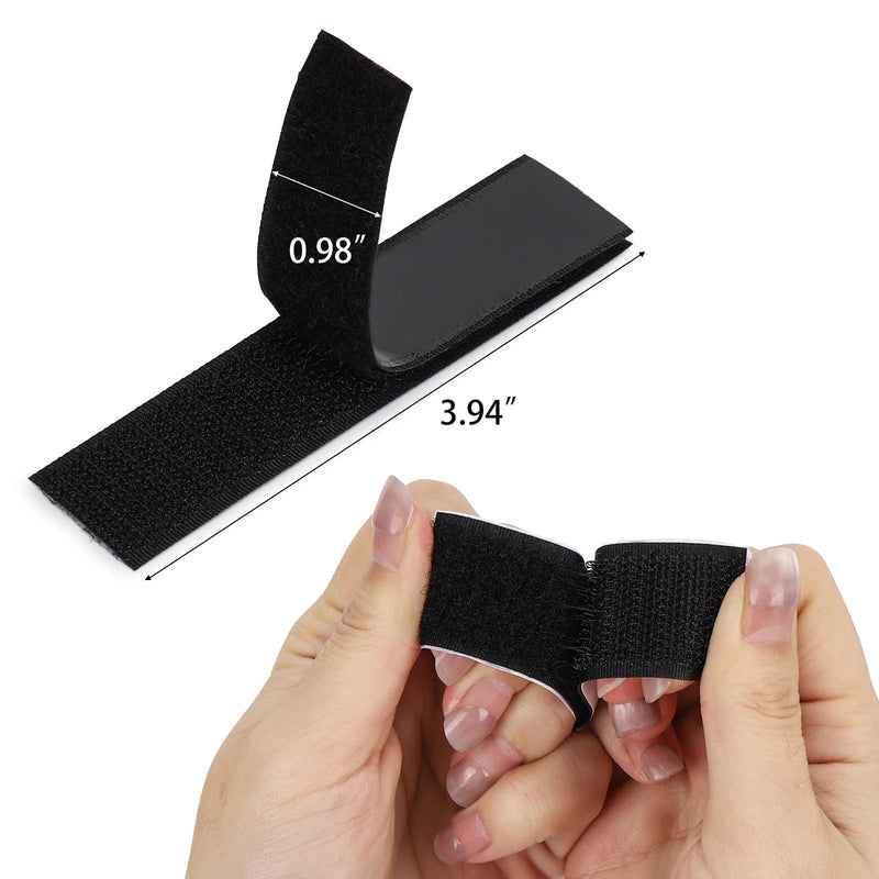 48 Sets Heavy Command Strips - 3.9in x 0.98in Black Command Strips，Heavy