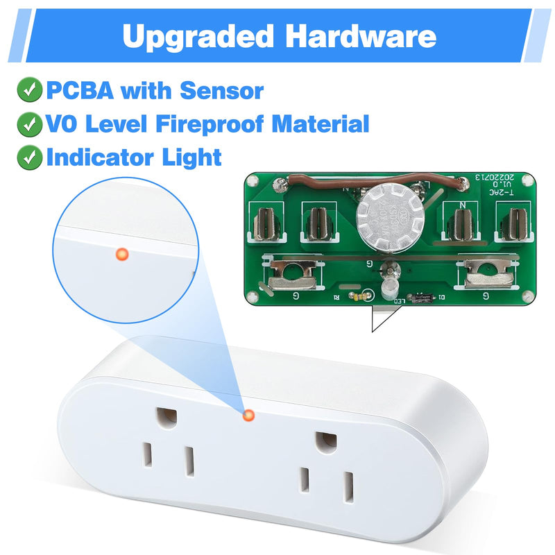 [Australia - AusPower] - 2 Packs Thermostatically Controlled Outlet, On at 32°F/Off at 50°F Plug in Thermostat Controlled Outlet Switch for Heater, Waterproof Temperature Control Outlet Extension Cord for Freeze Protect 