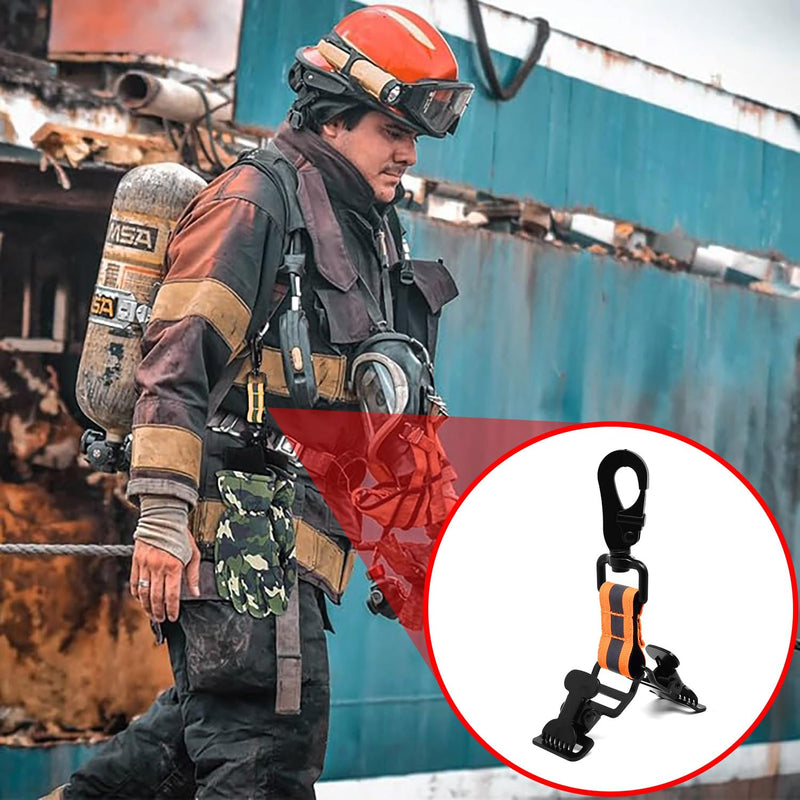 Surf turtle Firefighter Glove Clip With Orange Reflective Trim for Work Safety Glove Holder Strap Belt Clip Orange-b