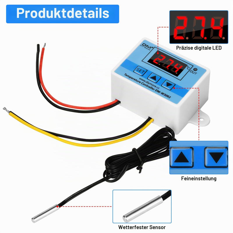 diymore Digital Temperature Controller AC 110V-220V Microcomputer Thermostat Controller Switching Module